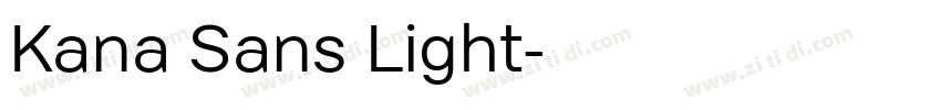 Kana Sans Light字体转换